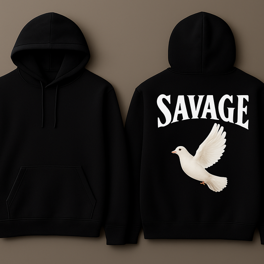 SAVAGE Hoodie by LONE ERA – Premium Black Edition