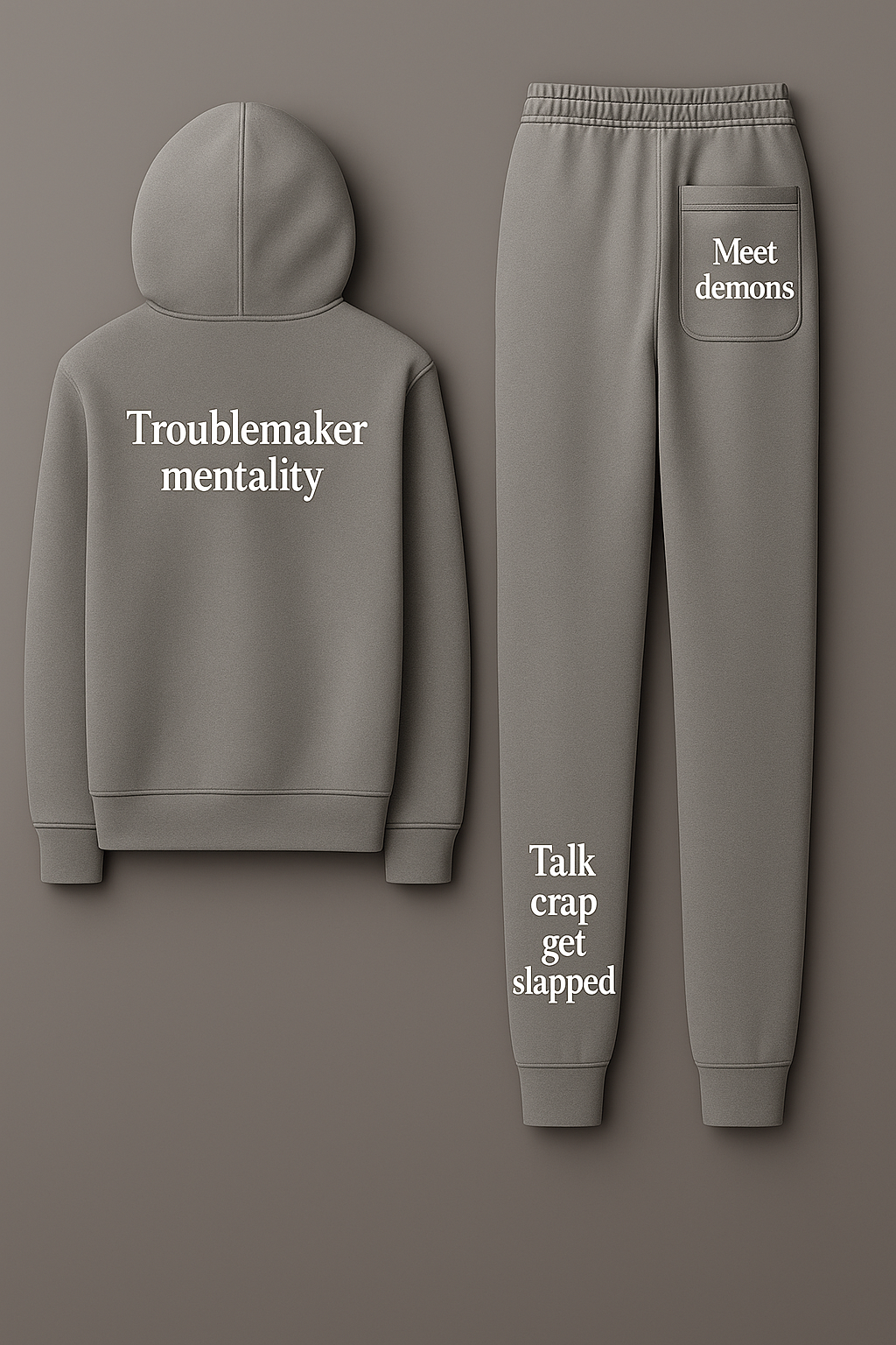 LONE ERA -Troublemaker Tracksuit – Charcoal Grey