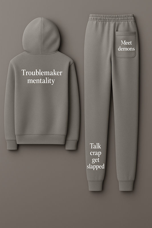 LONE ERA -Troublemaker Tracksuit – Charcoal Grey
